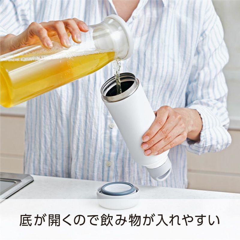 【マイボトルスティック3本付き】そこまで洗えるボトル500ml ブラック ※11/12〜18より順次発送