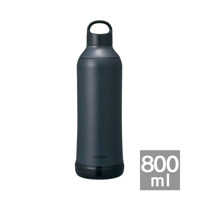 【マイボトルスティック3本付き】そこまで洗えるボトル800ml ブラック ※11/12〜18より順次発送