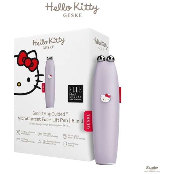 【ハローキティ フェイシャルブラシセット🎀】【GESKE】ハローキティ マイクロカレント フェイスリフトペン ※9/10〜16より順次発送