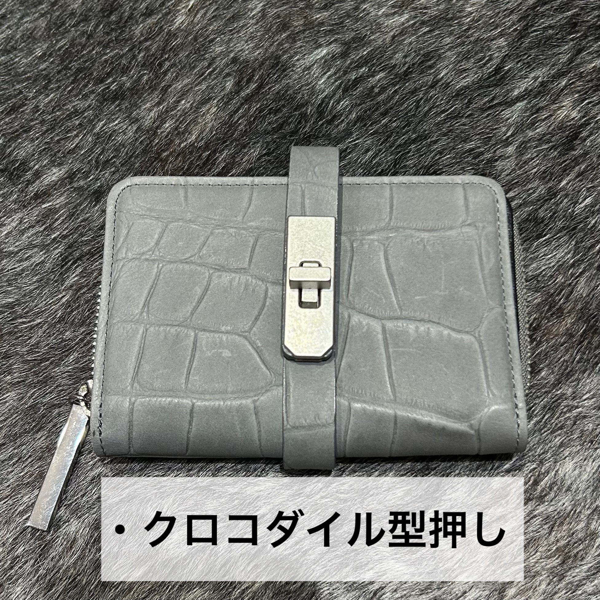 ⚠️予約【M.U.L.】 ハーフラウンドウォレット -アイスグレー- ※R7. 6月末納品予定