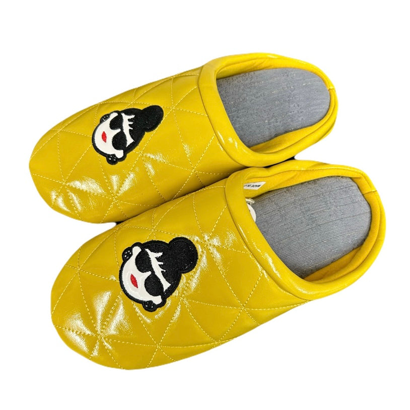 【HAPPYFACE】EMMA キルトスリッパ -イエロー- ※3/19~3/25迄に順次配送予定