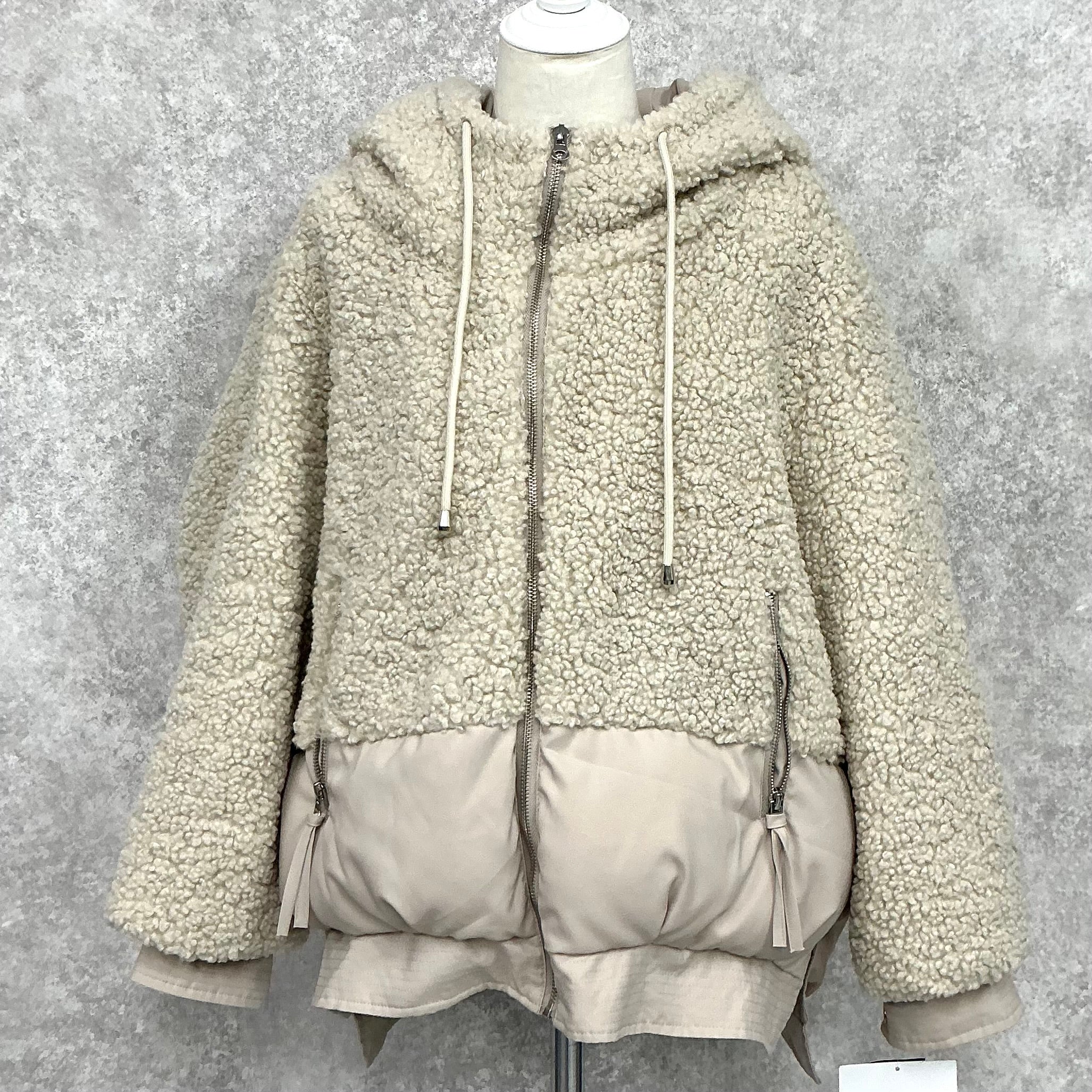 プードルボアブルゾン -ベージュ- ※10/29~11/4頃より順次発送予定 ※ハンガー納品