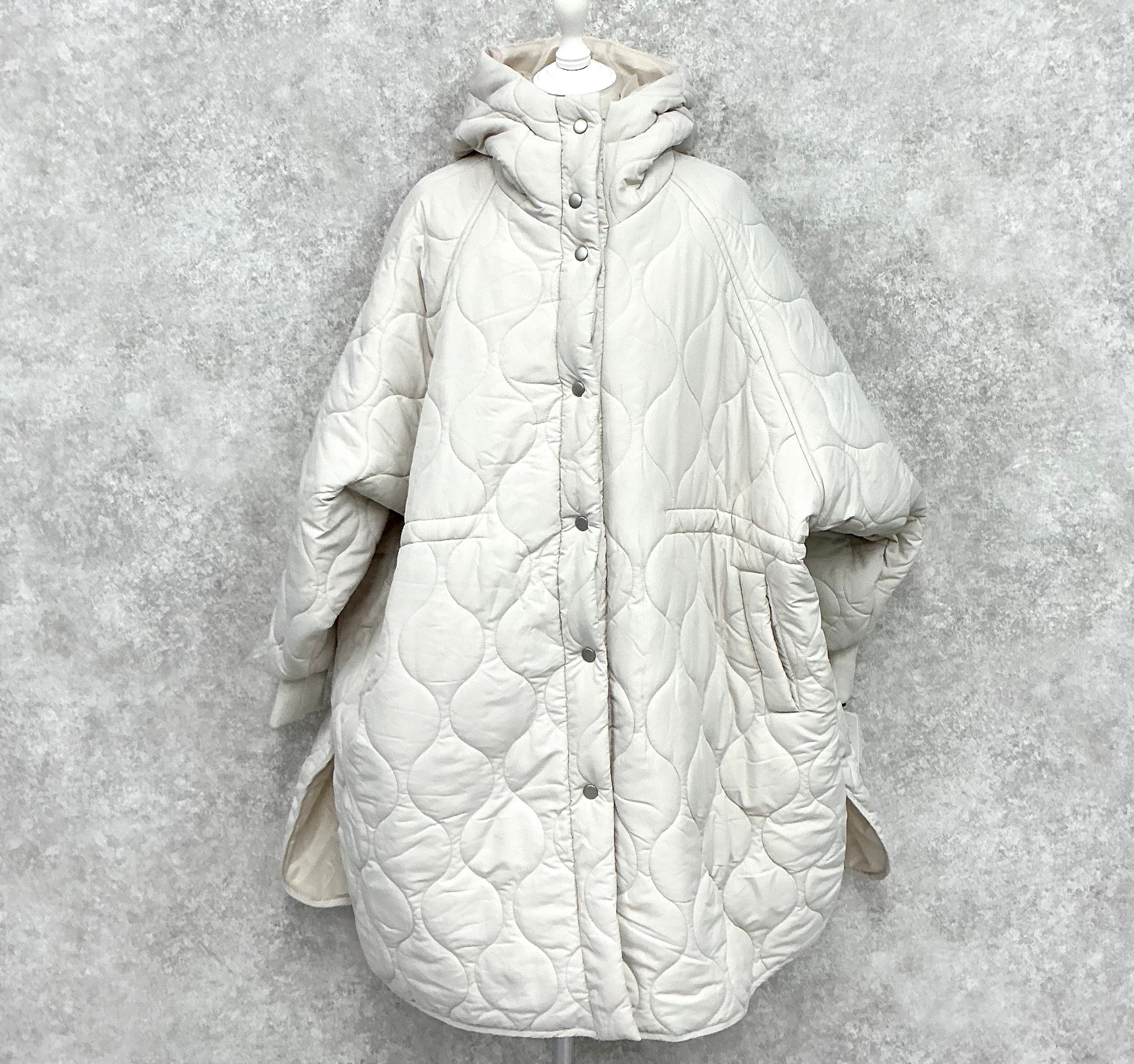 キルティングロングダウン -ホワイト- ※12月上旬より順次発送予定 ※ハンガー納品