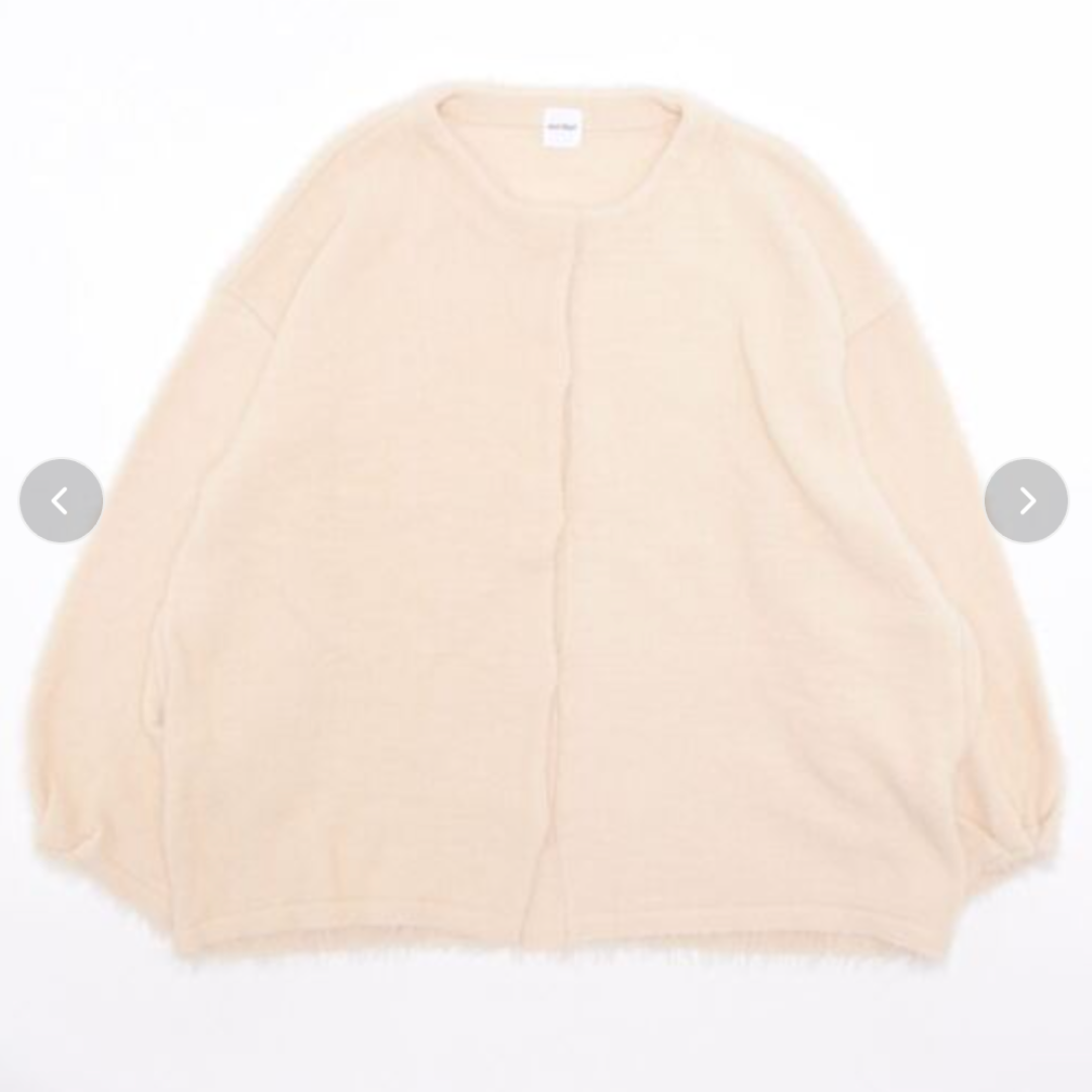 シャギーニットカーディガン -アイボリー- ※10/29〜11/4より順次配送
