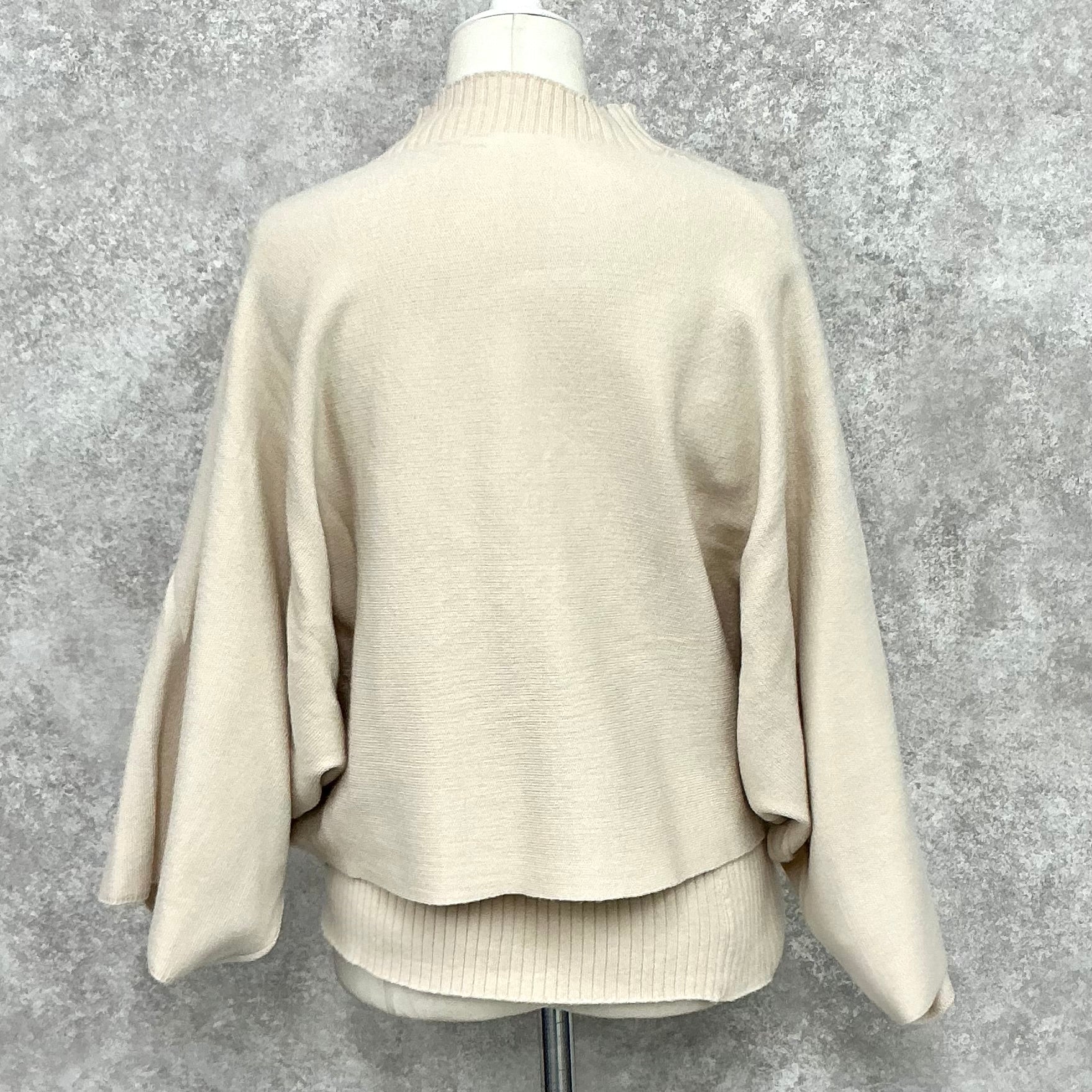 2wayもちもちリブニット -ベージュ- ※12月中旬頃より順次発送予定 ※ハンガー納品