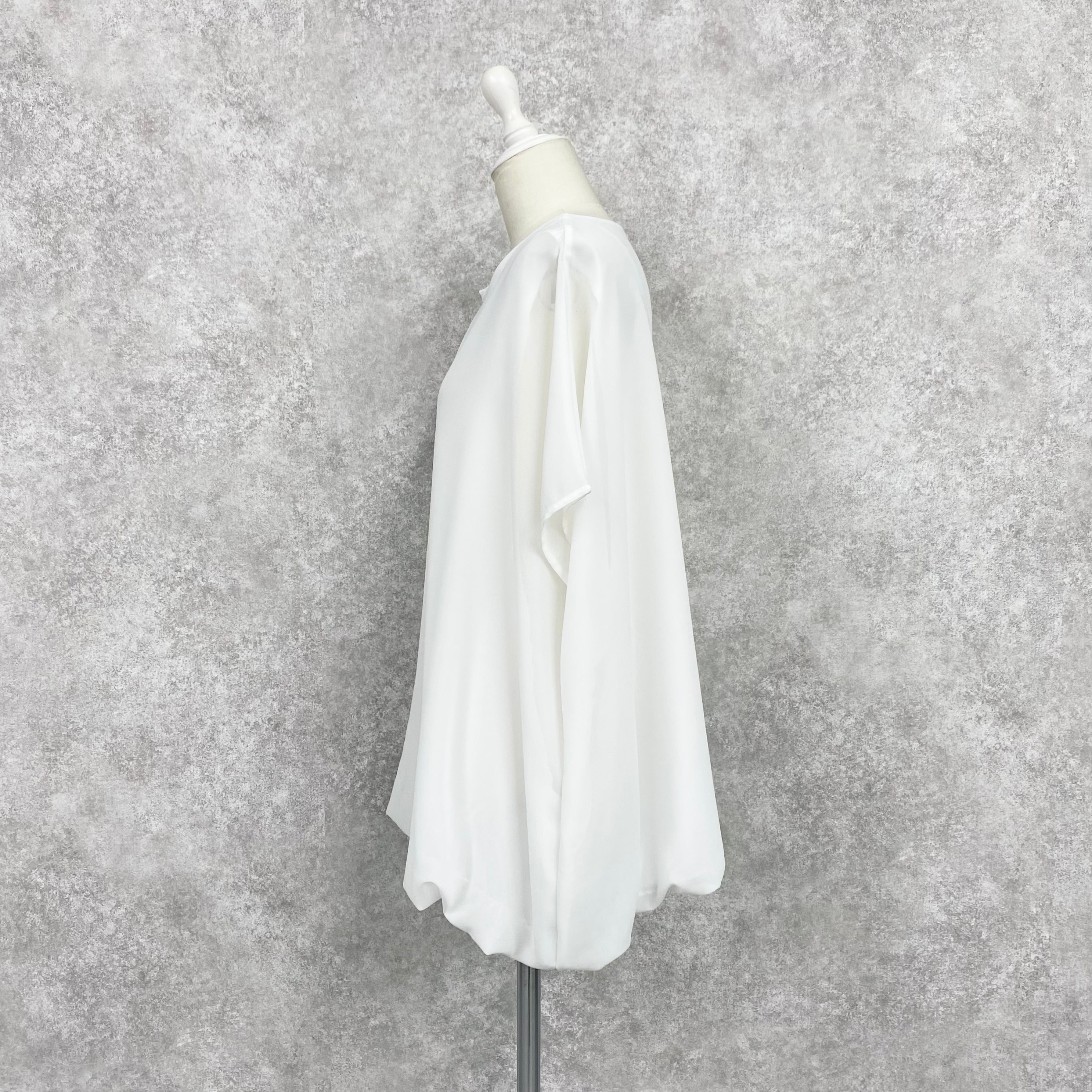 【ASYMM】MISTY CHIFFON BLOUSE -white-