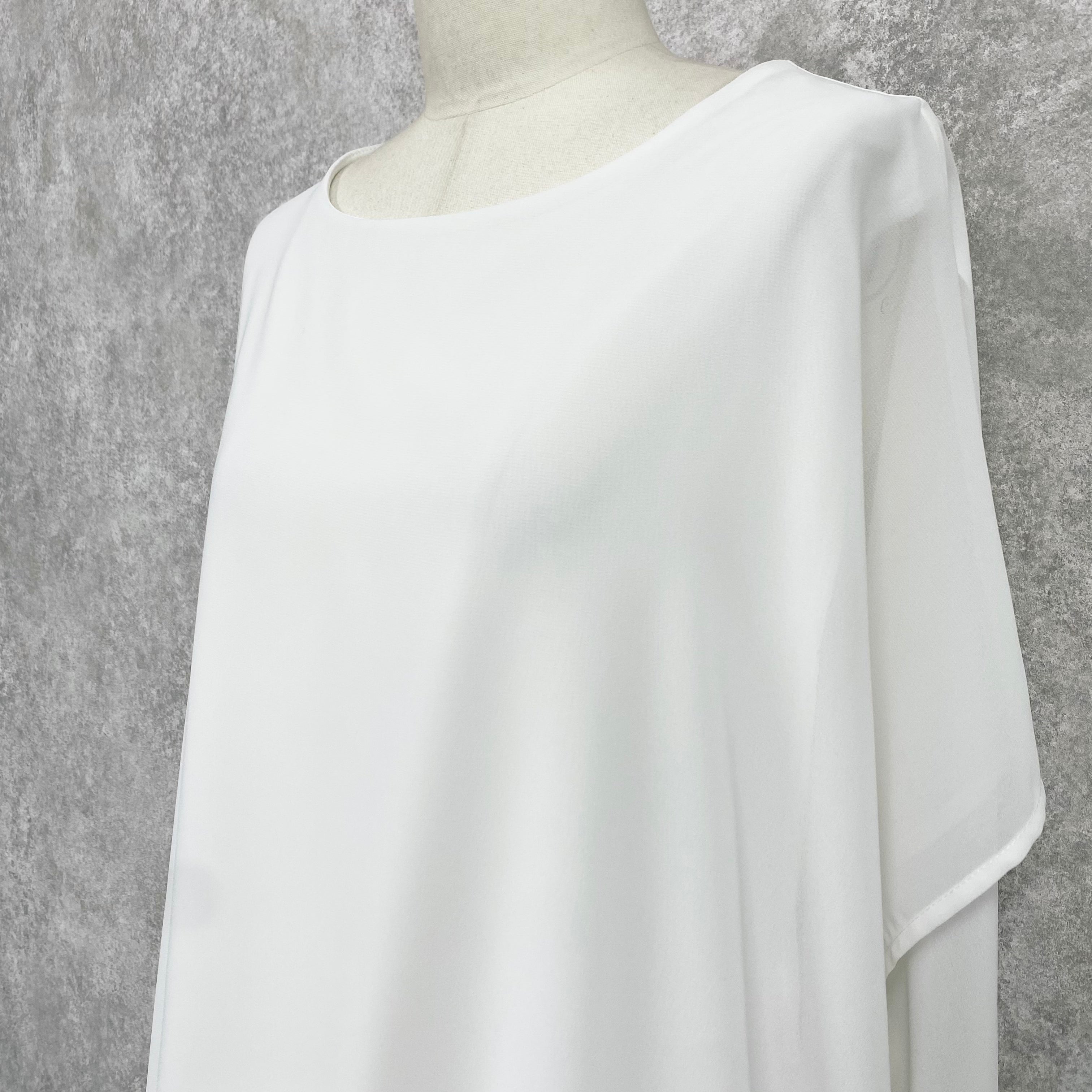 【ASYMM】MISTY CHIFFON BLOUSE -white-
