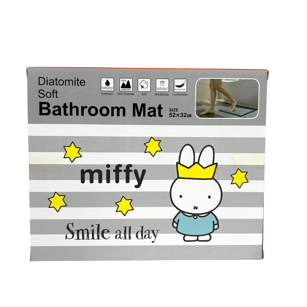 珪藻土ソフトバスマット -ミッフィーB柄- ※7/16〜22迄に順次発送予定
