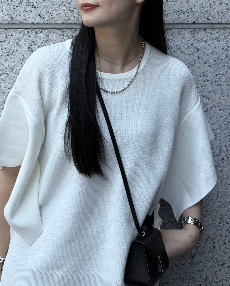 【ASYMM】Slow Knit -white-