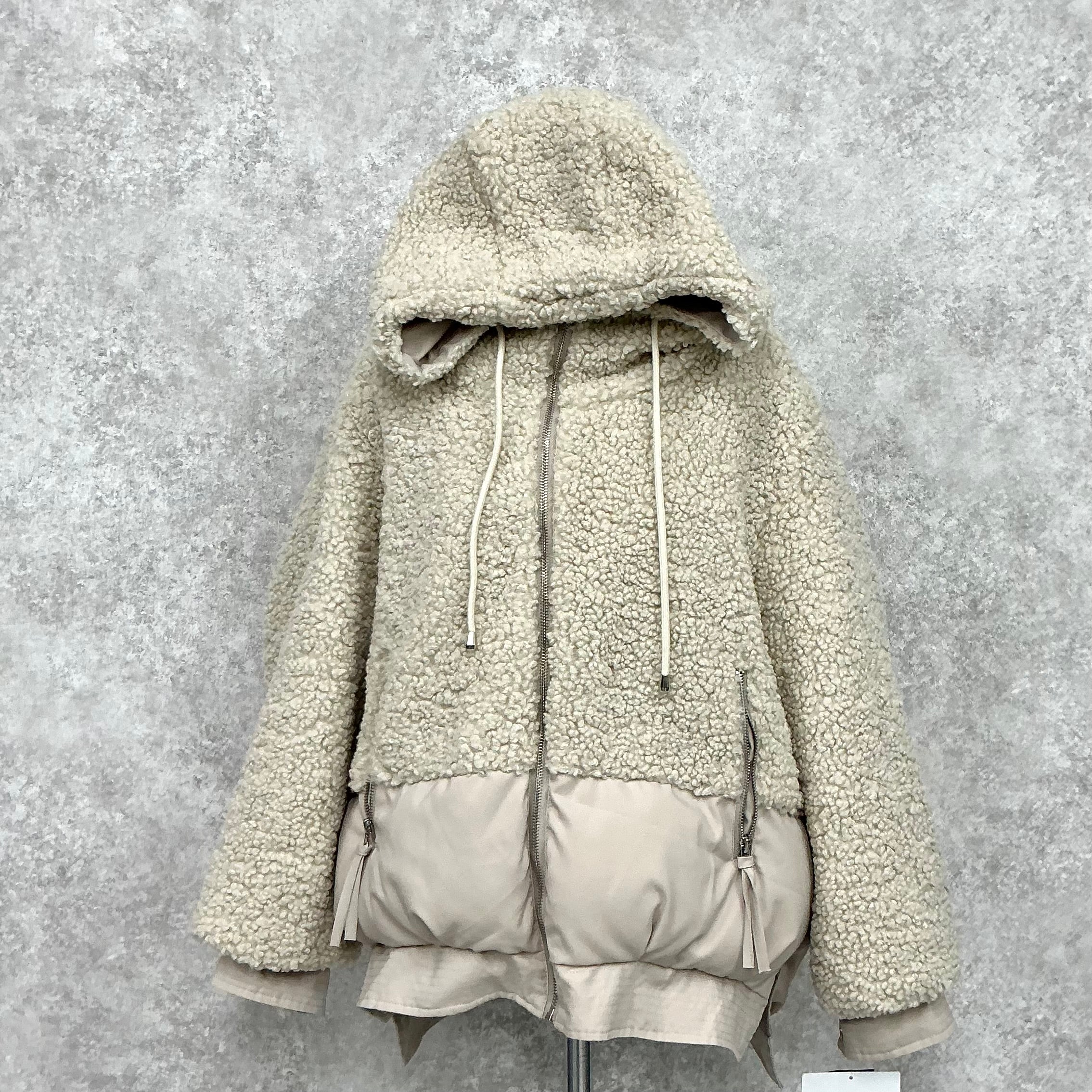 プードルボアブルゾン -ベージュ- ※10/29~11/4頃より順次発送予定 ※ハンガー納品