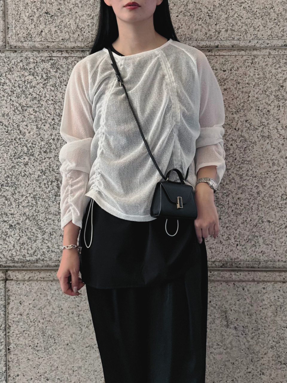 【ASYMM】LAYER MATE TANK -black-