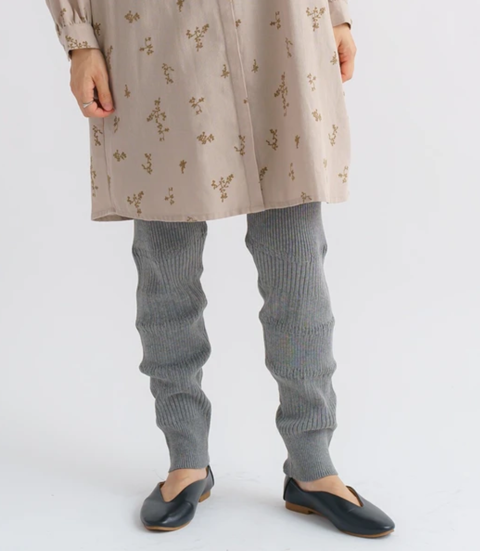 【CPT5426-04】やわらか綿ニットレギンス  -グレー- ※10/29-11/4頃より順次配送予定