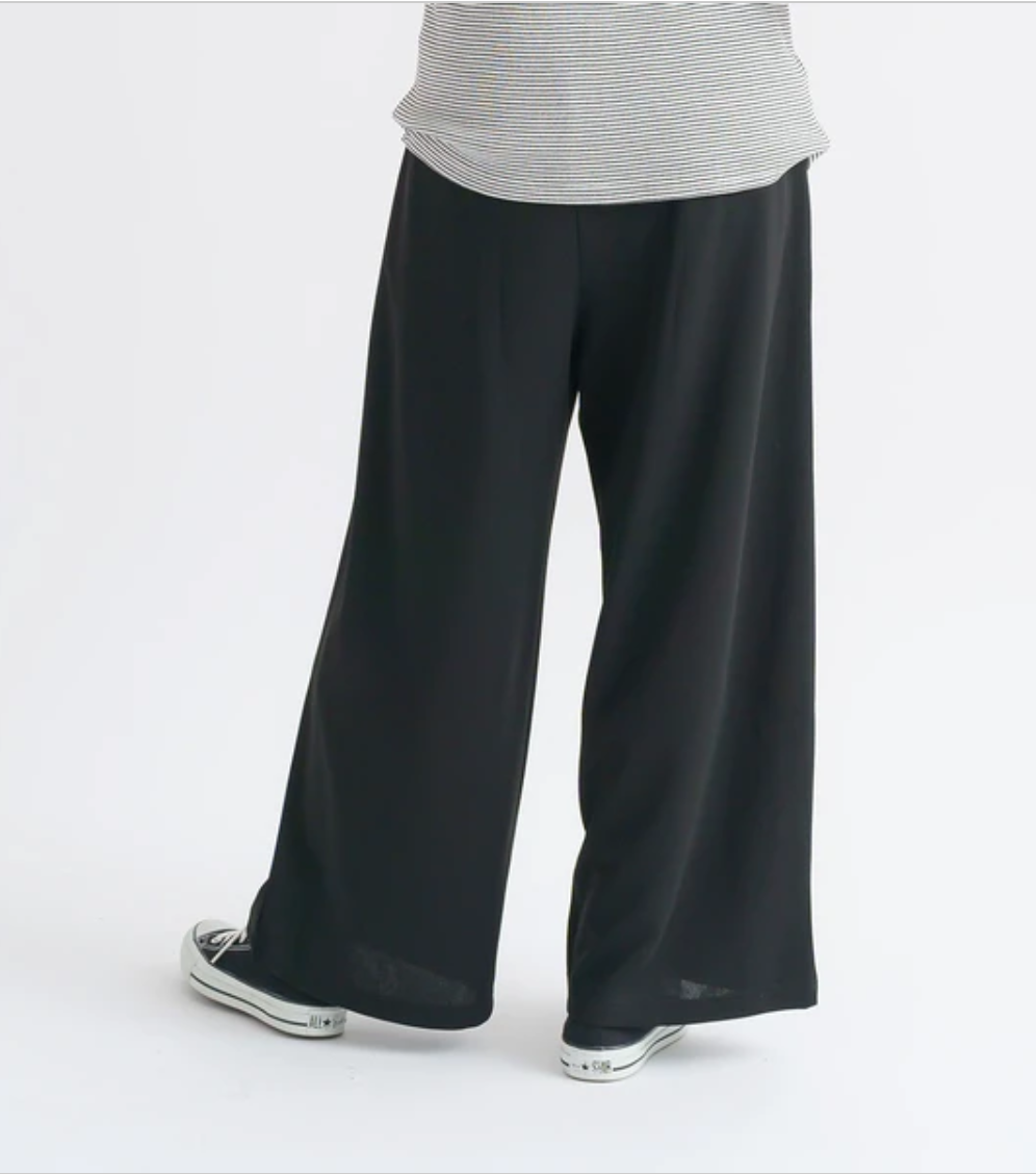 【CPC0066-07】ツイルジョーゼットイージーパンツ  -ブラック- ※10/29-11/4頃より順次配送予定