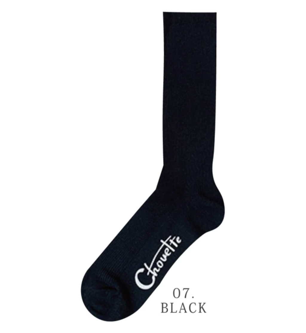 【GSX8632】リブハイクルー丈プリントソックス ブラック ※10/29-11/4頃より順次配送予定