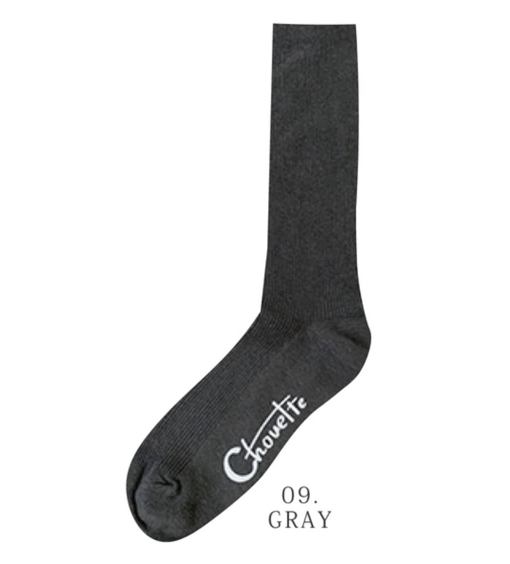 【GSX8632】リブハイクルー丈プリントソックス グレー ※10/29-11/4頃より順次配送予定