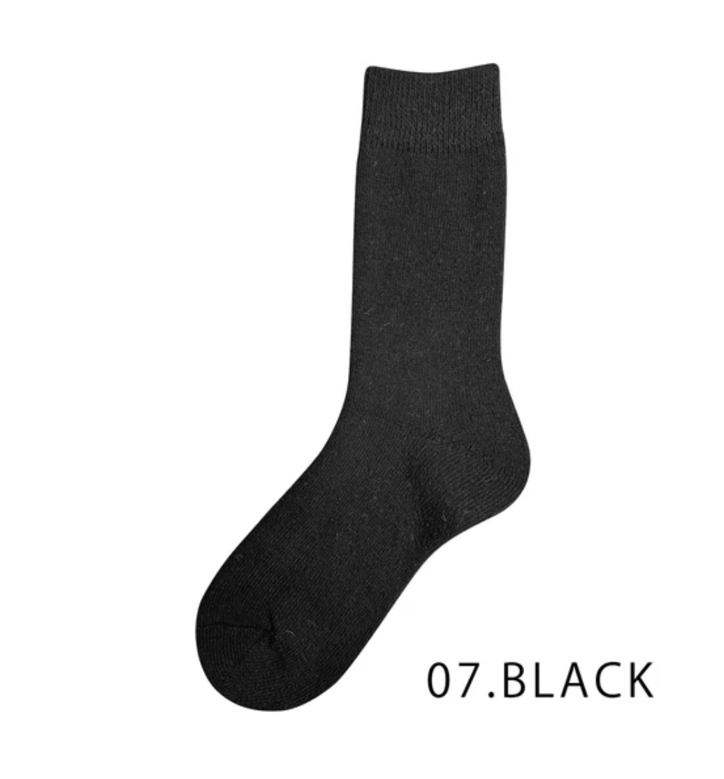 【MSX1279】メンズアンゴラ混パイルソックス ブラック ※10/29-11/4頃より順次配送予定