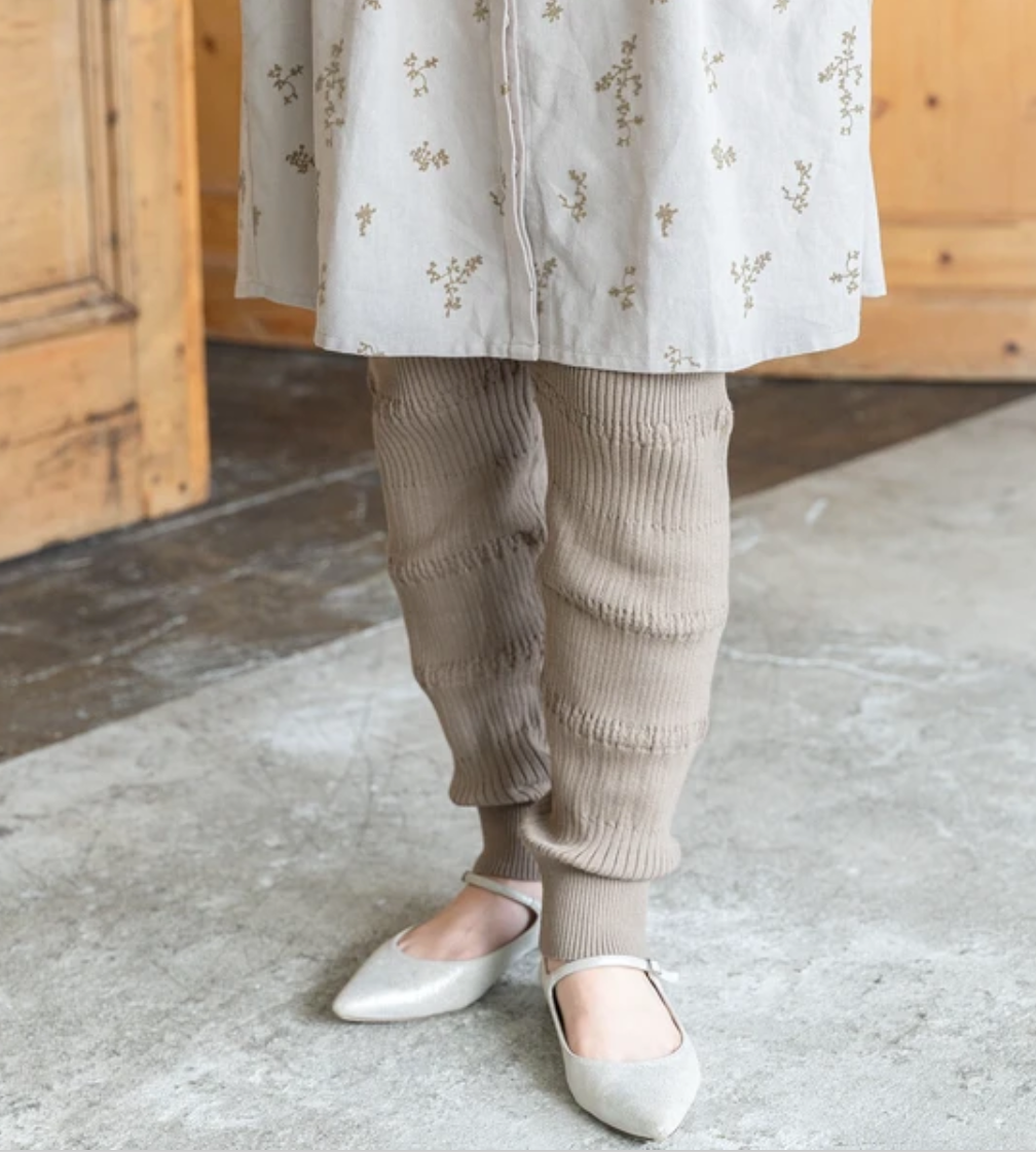 【CPT5426-42】やわらか綿ニットレギンス  -モカ- ※10/29-11/4頃より順次配送予定