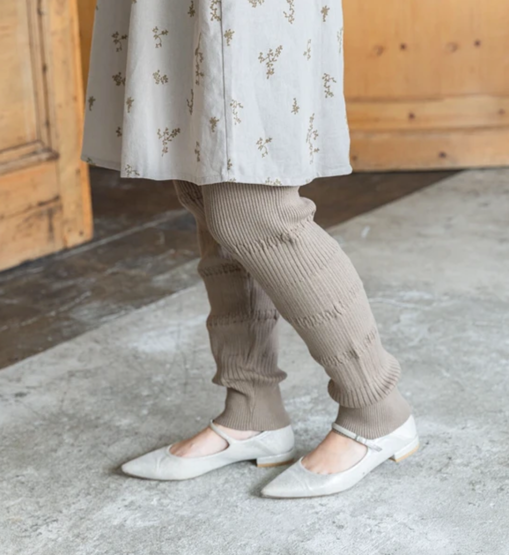 【CPT5426-42】やわらか綿ニットレギンス  -モカ- ※10/29-11/4頃より順次配送予定