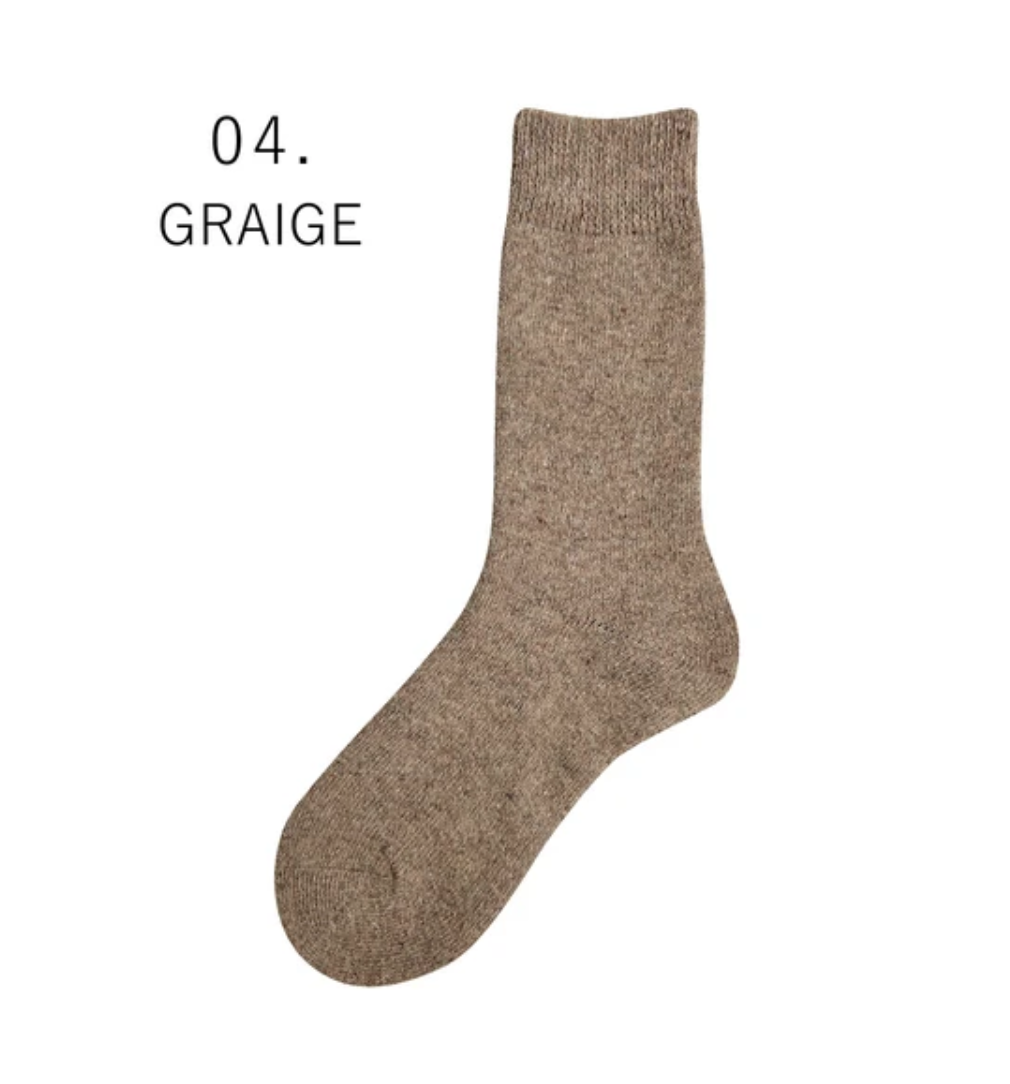 【GSX8718】アンゴラ混パイルソックス グレージュ ※10/29-11/4頃より順次配送予定