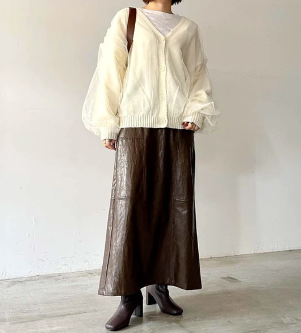 アルパカタッチドッキングカーディガン -アイボリー- ※11/4~11/11頃より順次発送予定