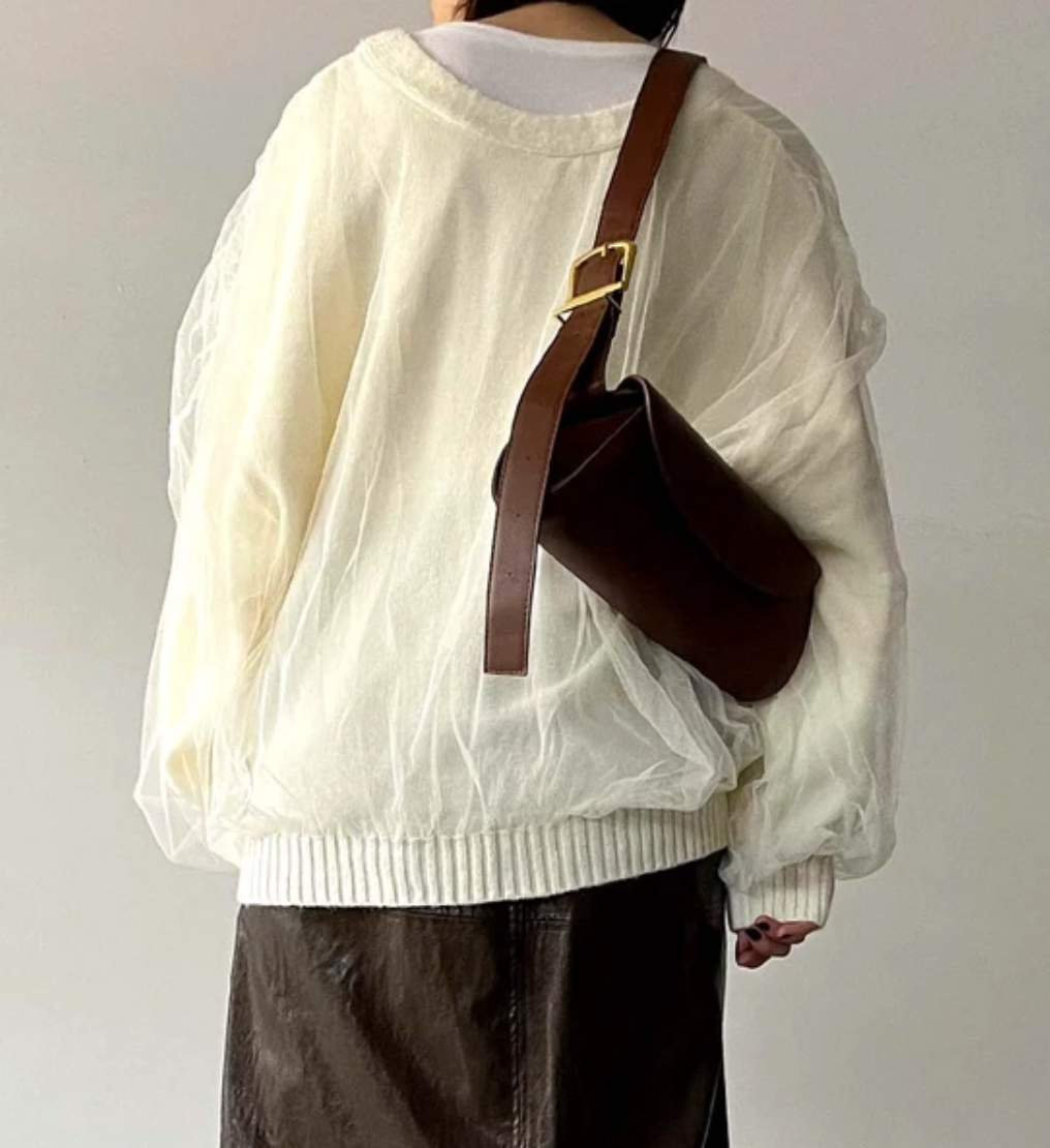 アルパカタッチドッキングカーディガン -アイボリー- ※11/4~11/11頃より順次発送予定