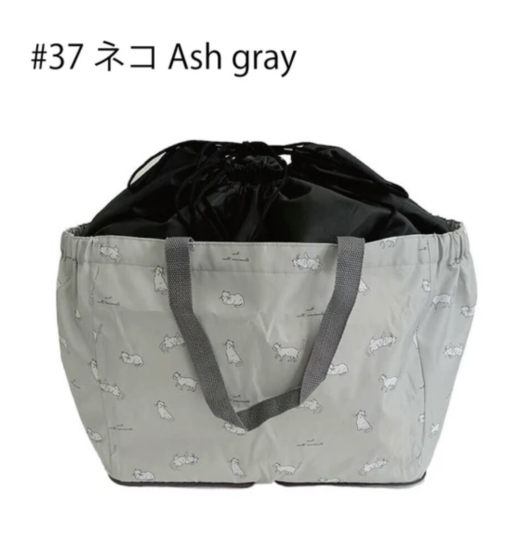 保冷レジトート -ネコ- アッシュグレー ※7/16〜22迄に順次発送予定