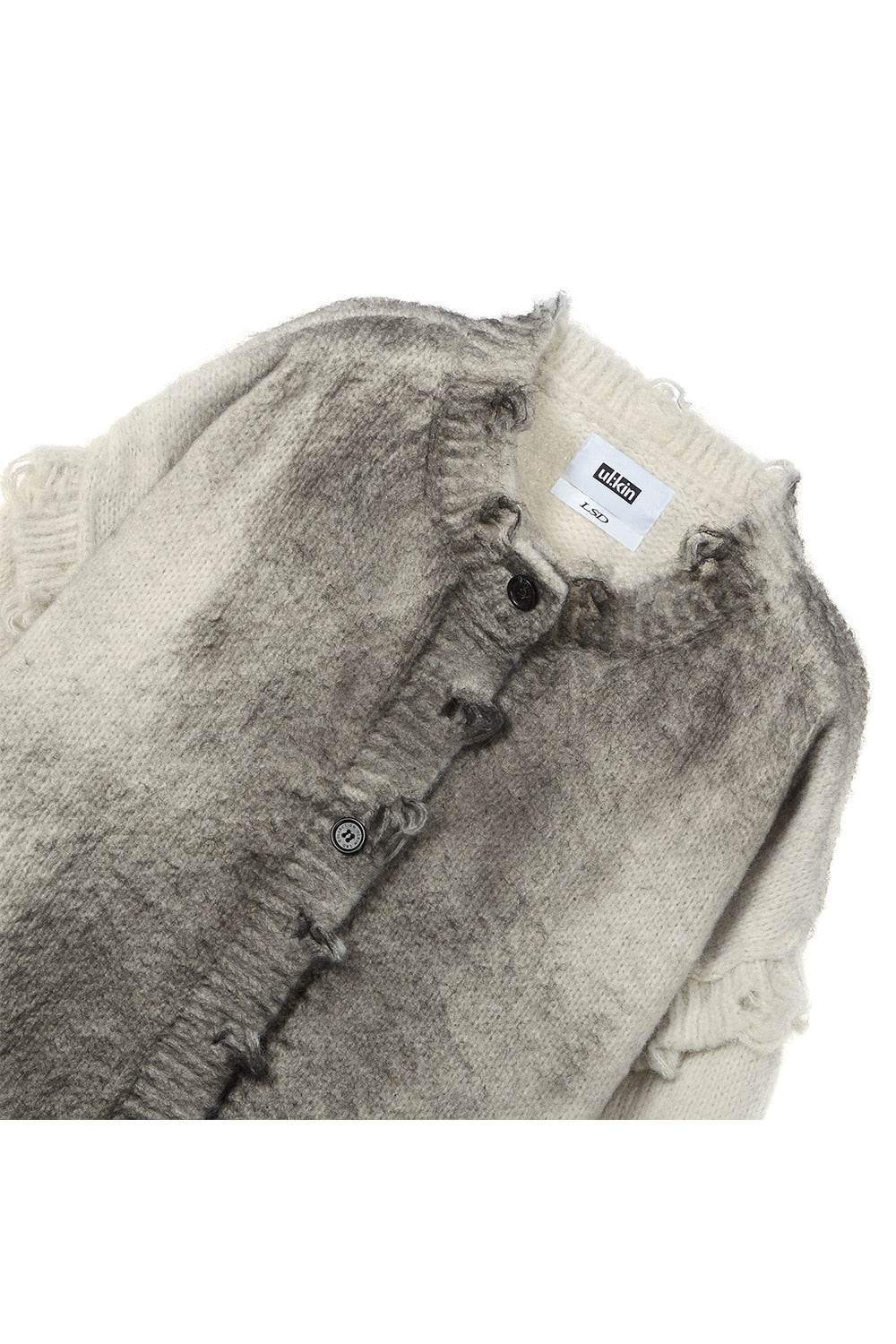 ※予約商品【ULKIN】Spray Oversized Cardigan_Grey ※12月頃より順次配送予定