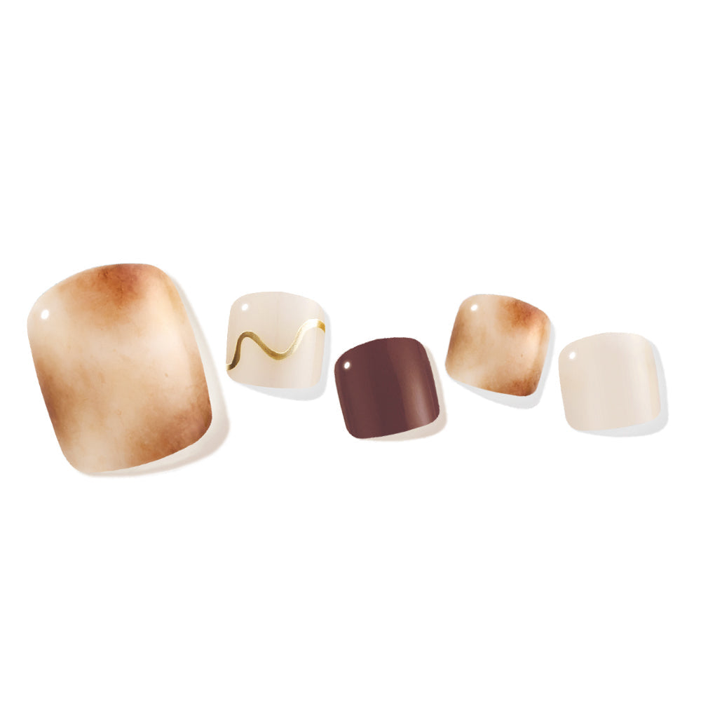 ellipsノベルティ対象商品【EDGEU】ジェルネイルシール  足用 EPA240 BLACK SUGARLATTE ※8/20〜26より順次発送予定