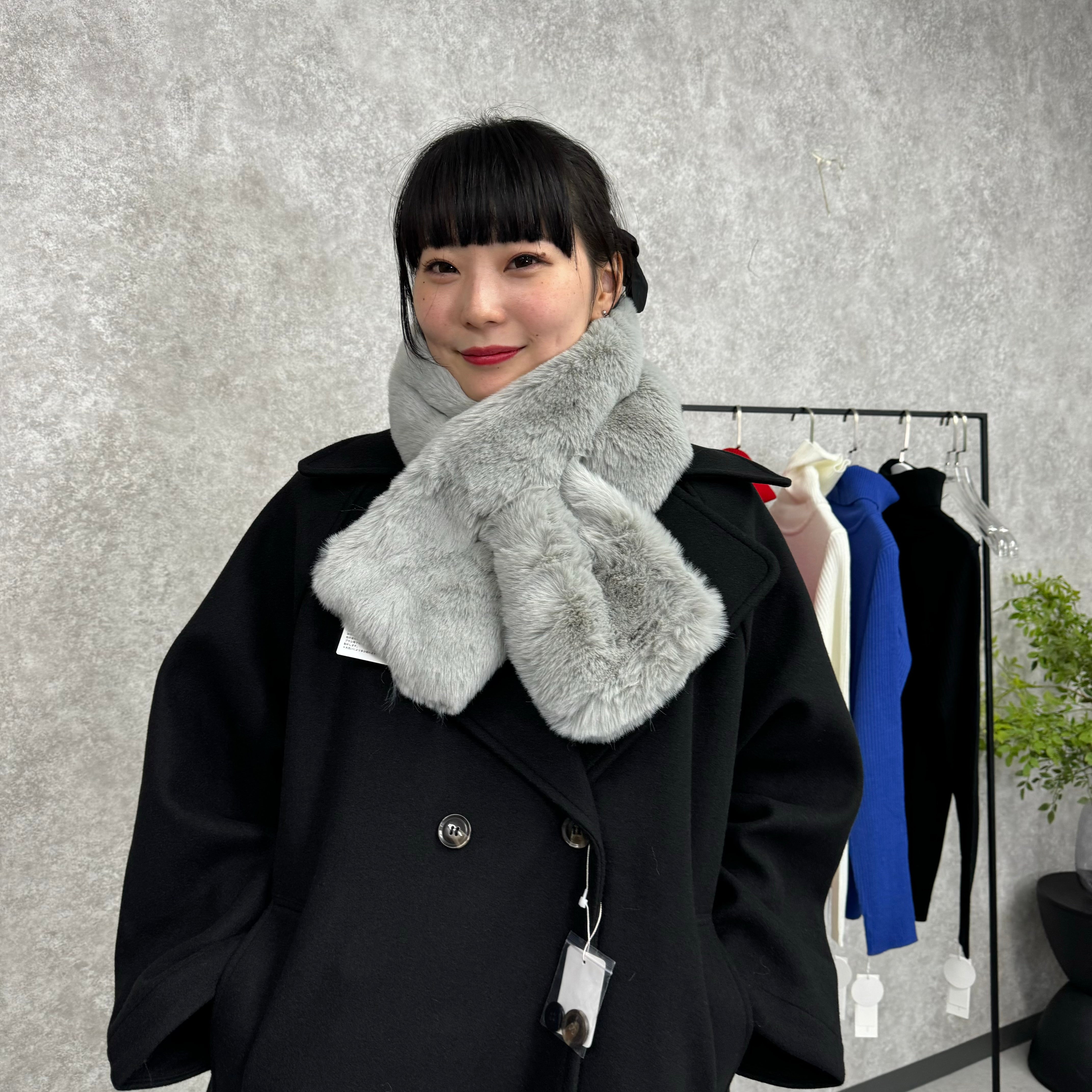 ボリュームファーティペット グレー ※10/22-28頃より順次発送予定