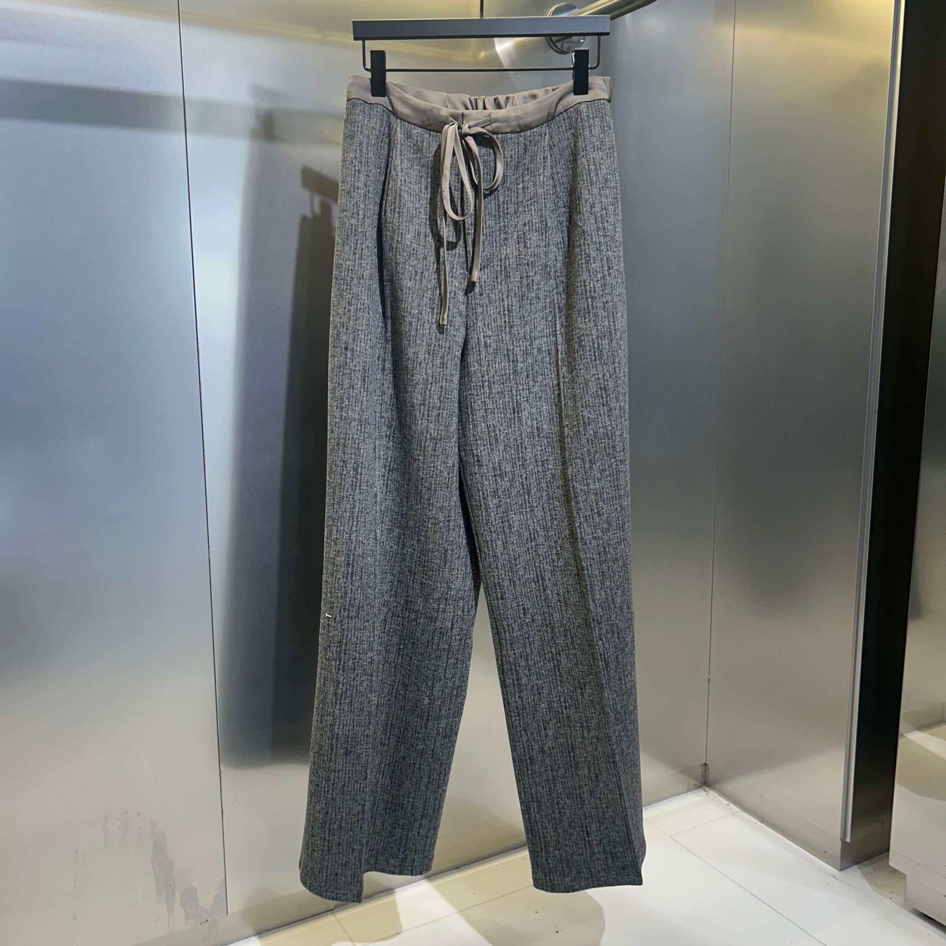 【Rowee】 ツイードストレートパンツ -ブラウン- ※10月下旬〜11月上旬頃より順次発送予定