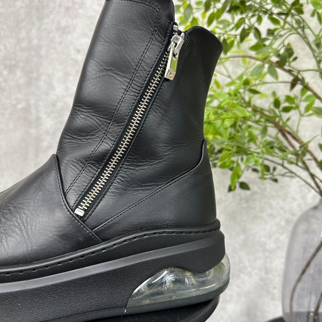 【予約販売】Wファスナーブーツ -ブラック- ※7月下旬〜8月上旬より順次発送予定