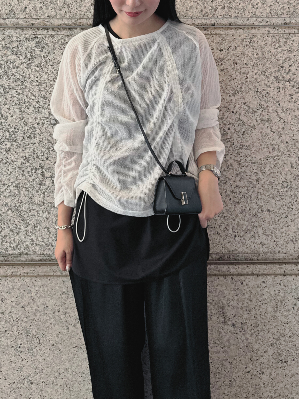 【ASYMM】LAYER MATE TANK -black-