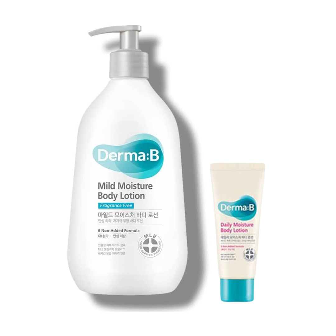 【Derma B】マイルドモイスチャーボディローション400ml (無香料)+ デイリーモイスチャ―ボディローション20ml付き ※3/19~3/25頃より配送予定