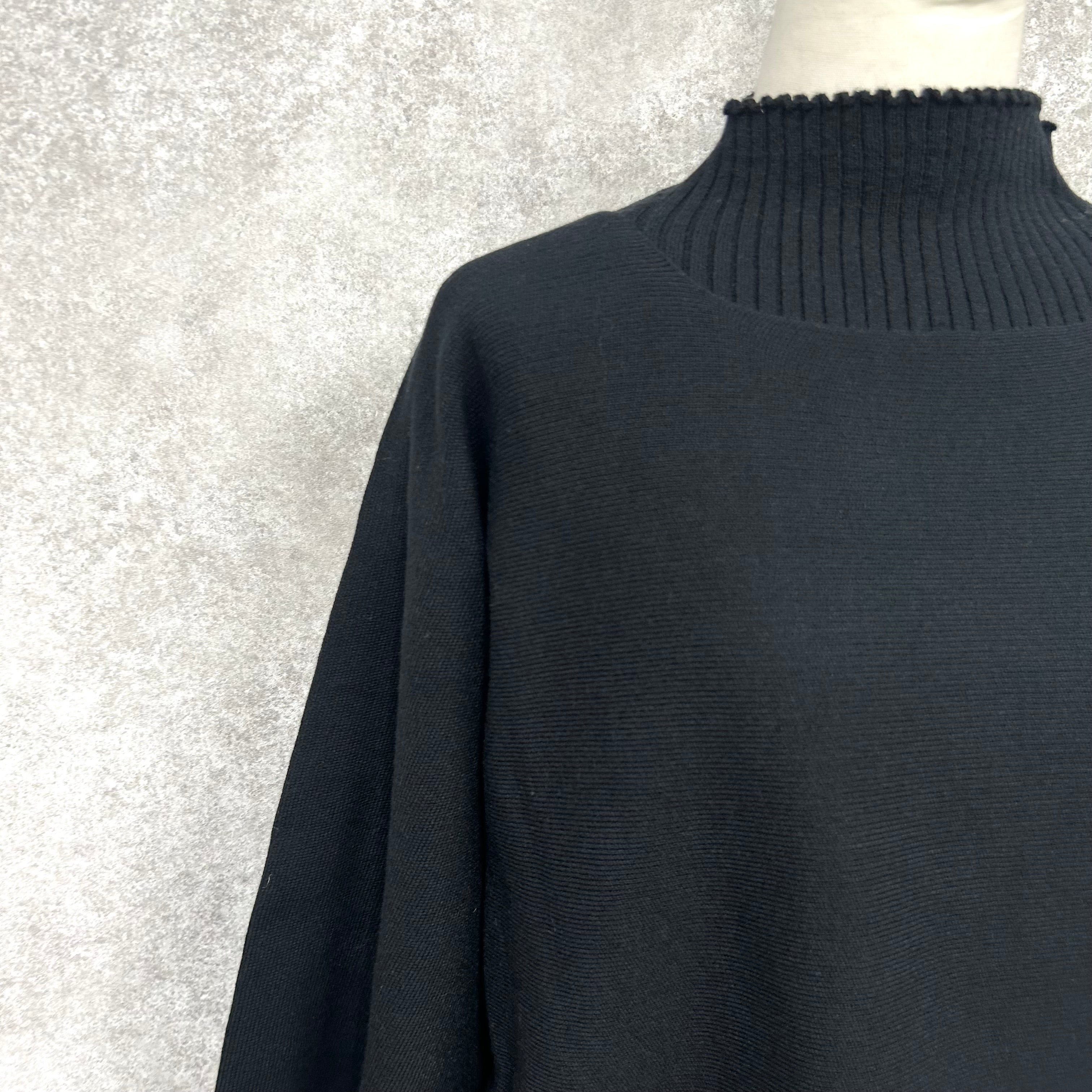 2wayもちもちリブニット -ブラック- ※12月中旬頃より順治発送予定