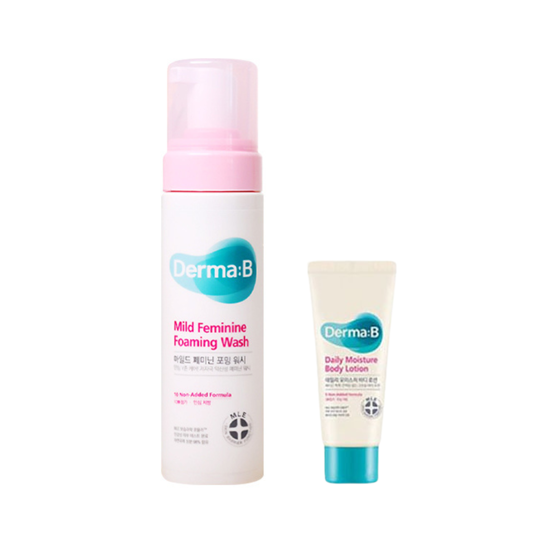 【Derma B】マイルドフェミニン フォーミングウォッシュ200ml + デイリーモイスチャ―ボディローション20ml付き ※3/19~3/25頃より配送予定
