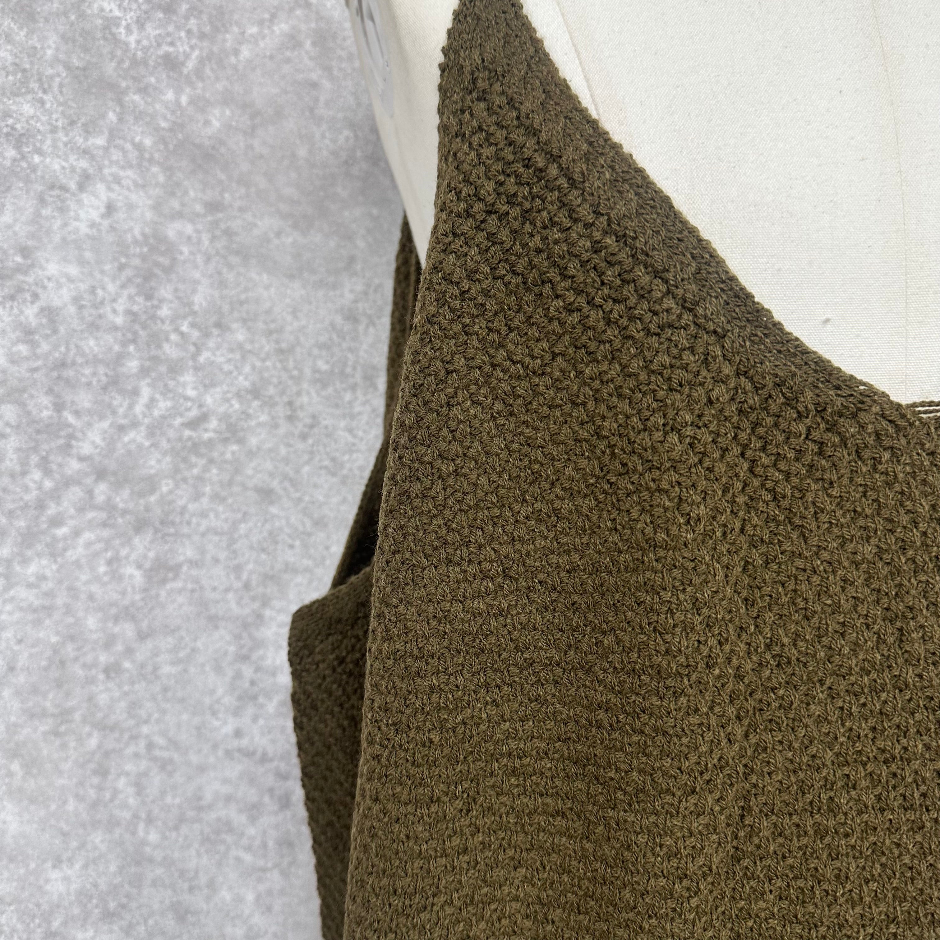 オーバーサイズニットビスチェ カーキ ※10/15-21頃より順次配送予定