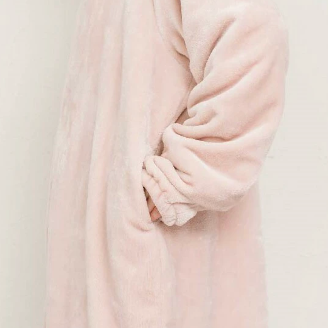 ニューマイヤー指穴付きジップアップローブ -ピンクベージュ- ※11/4-11頃より順次配送予定