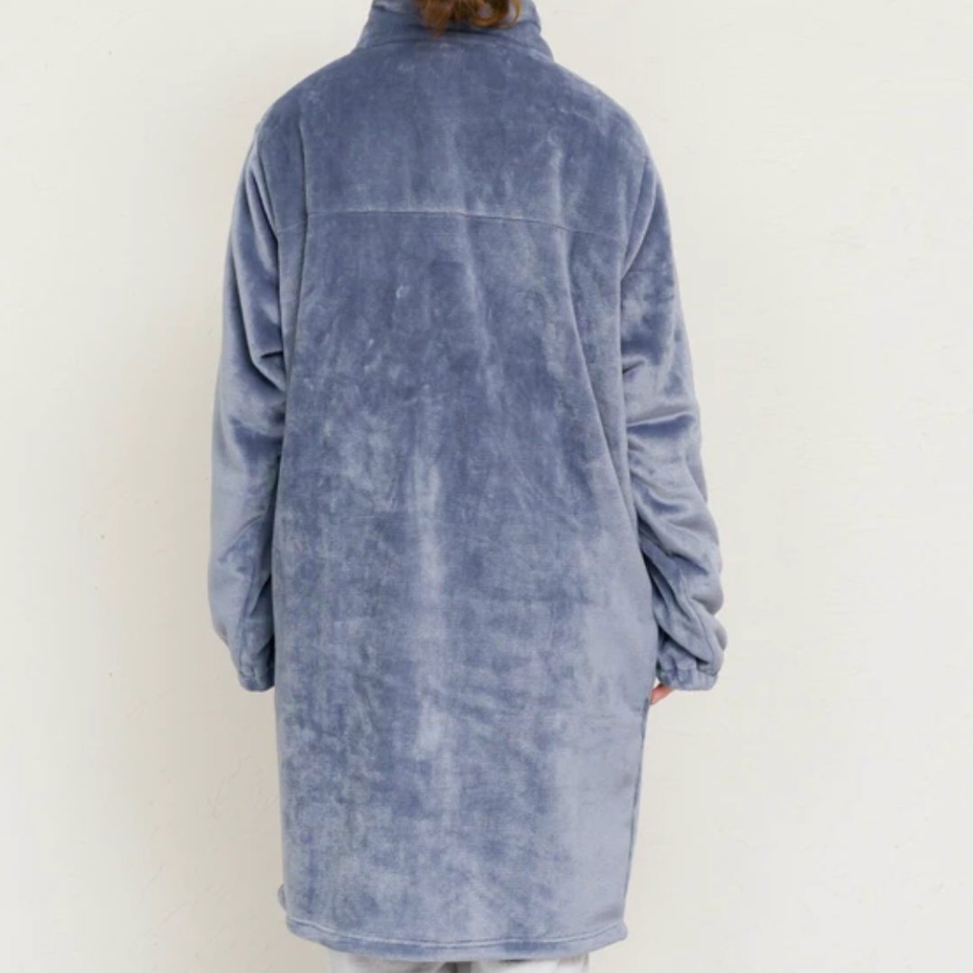 ニューマイヤー指穴付きジップアップローブ -ネイビー- ※11/4-11頃より順次配送予定