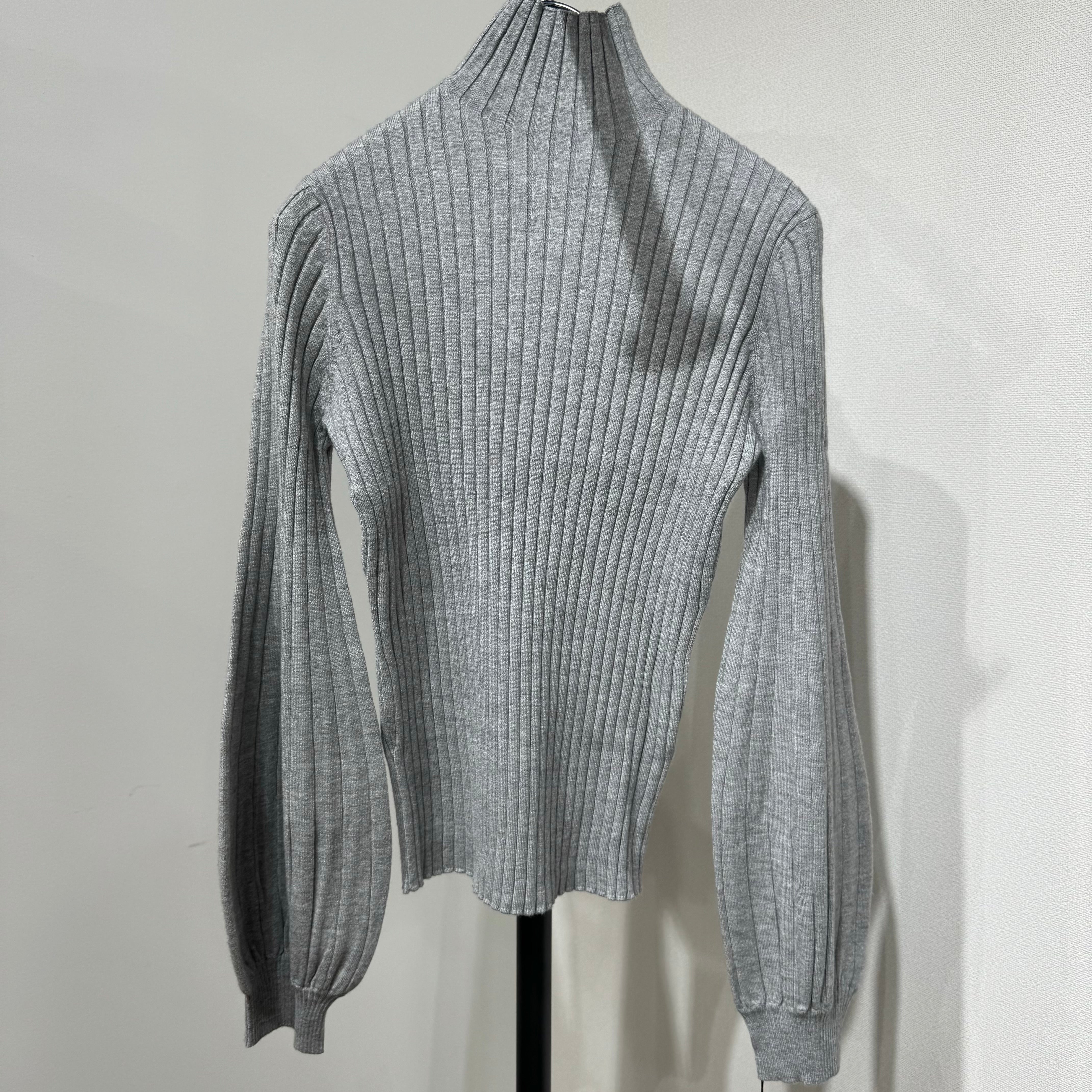 【PRIORITY】リブタトールニット -グレー- ※10/15~21頃より順次発送予定