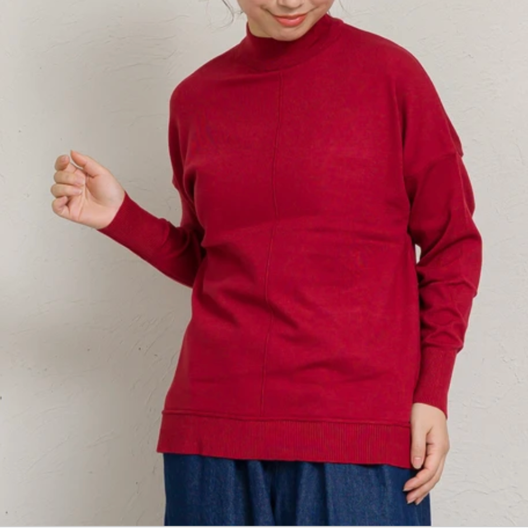 ハイネックニットPO レッド ※10/28~11/2頃より順次配送予定