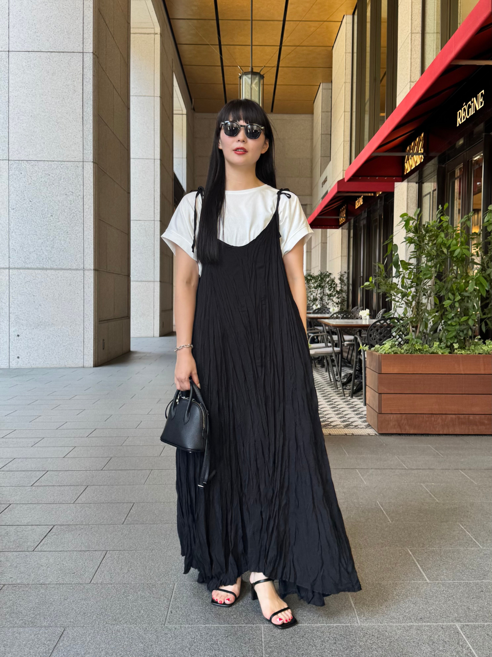 【ASYMM】CRUSHÉ DRESS -black-