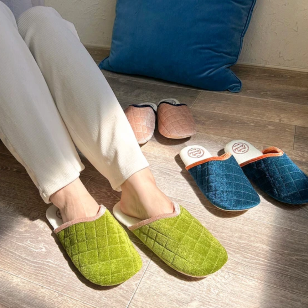 バイカラールームスリッパ -ブルー- ※10/28~11/2頃より順次配送予定