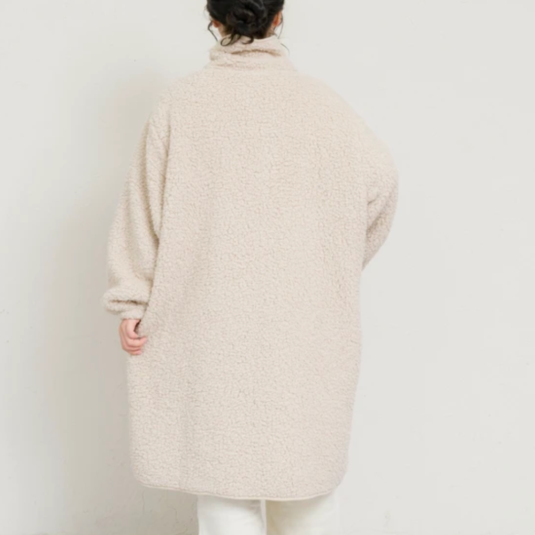 Furry ボアブランケットローブ -ベージュ- ※11/19-25頃より順次配送予定