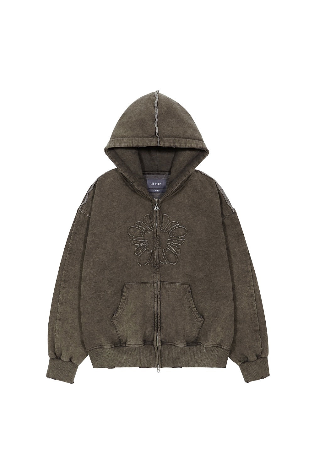 ※予約商品【ULKIN】MUGUNG Vintage Zip-up Hoodie_Brown ※12月頃より順次配送予定