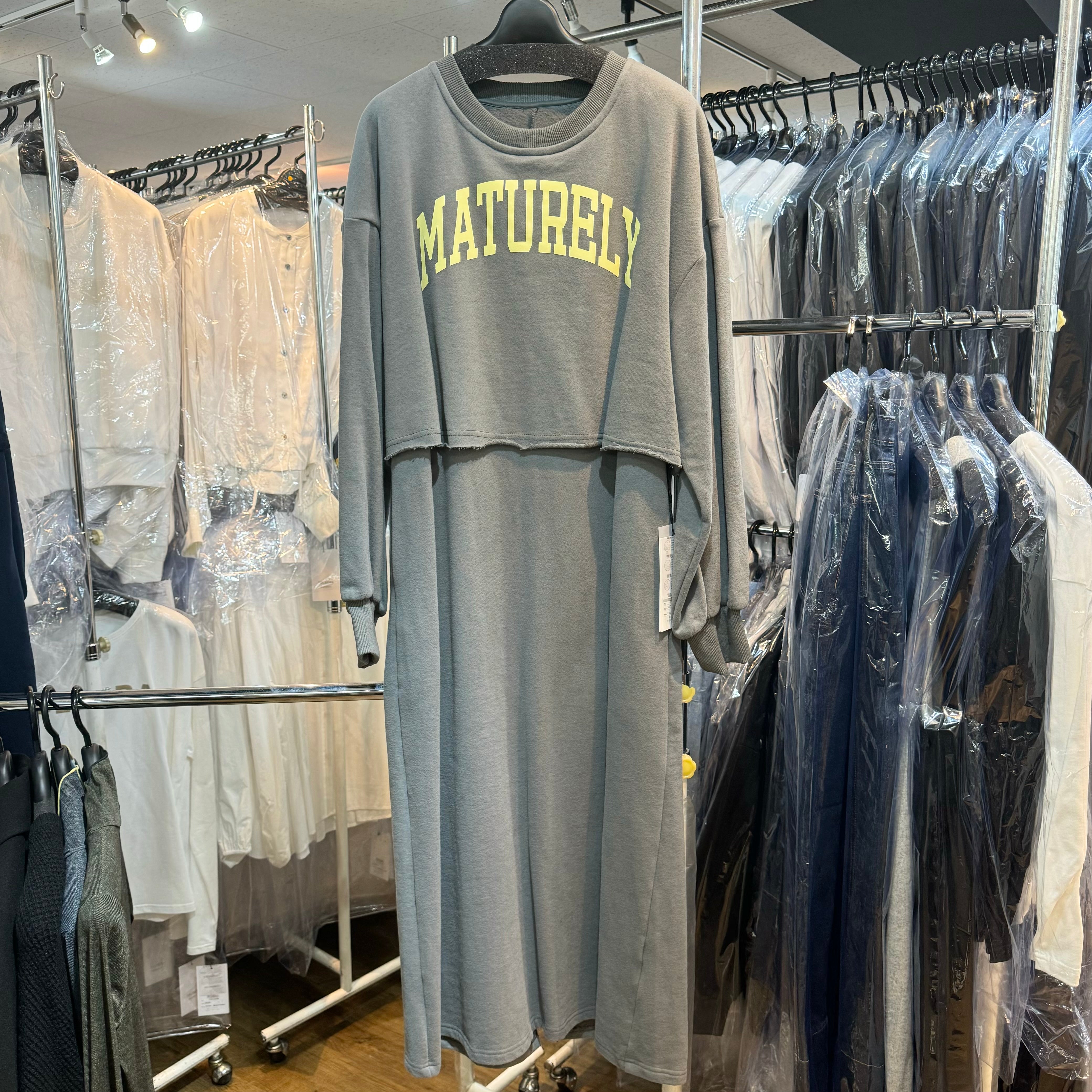 【PRIORITY】MATURELYワンピース -ライトグレー- 002 ※9/17~23より順次発送