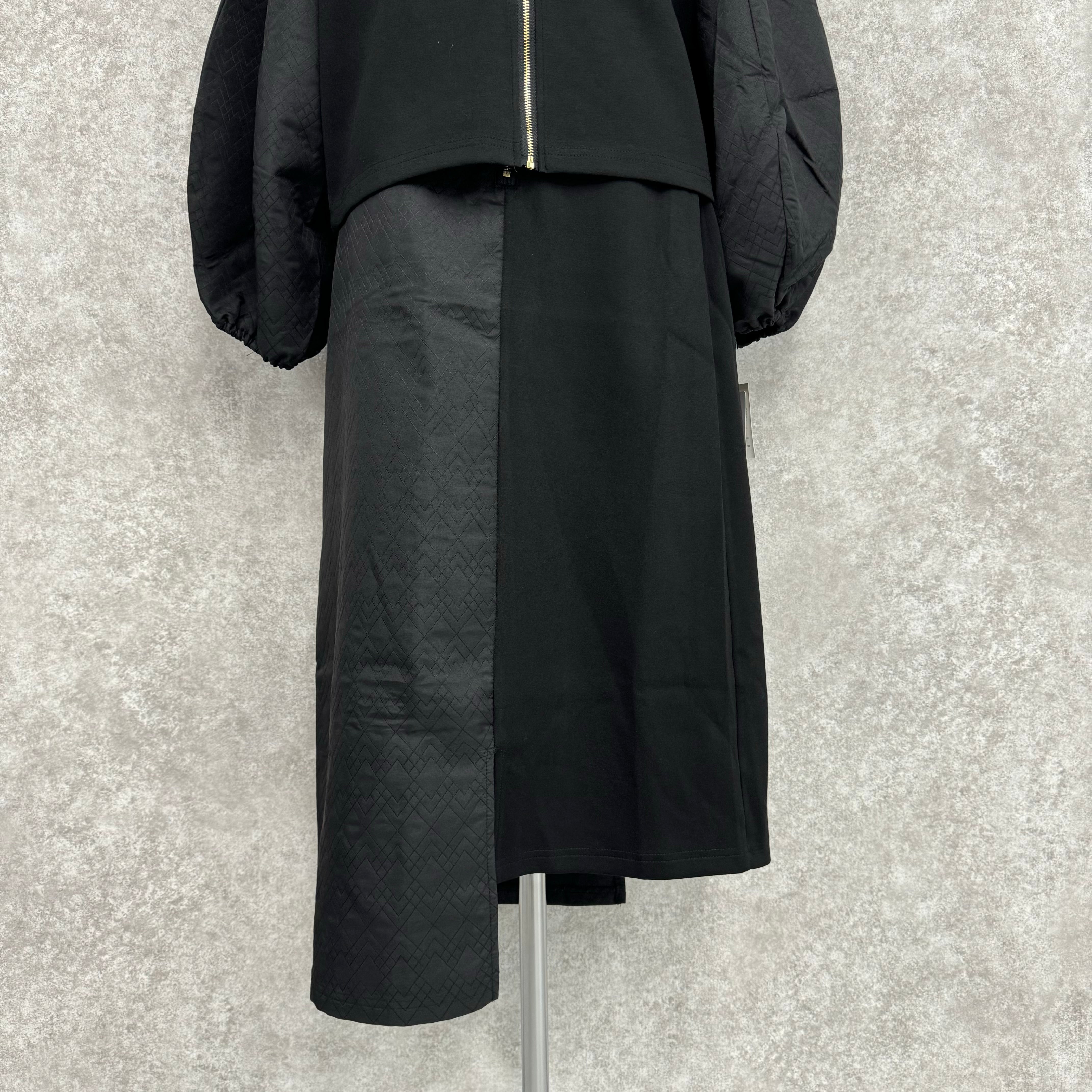 幾何学柄タイトスカート ブラック ※10/15-21頃より順次配送予定