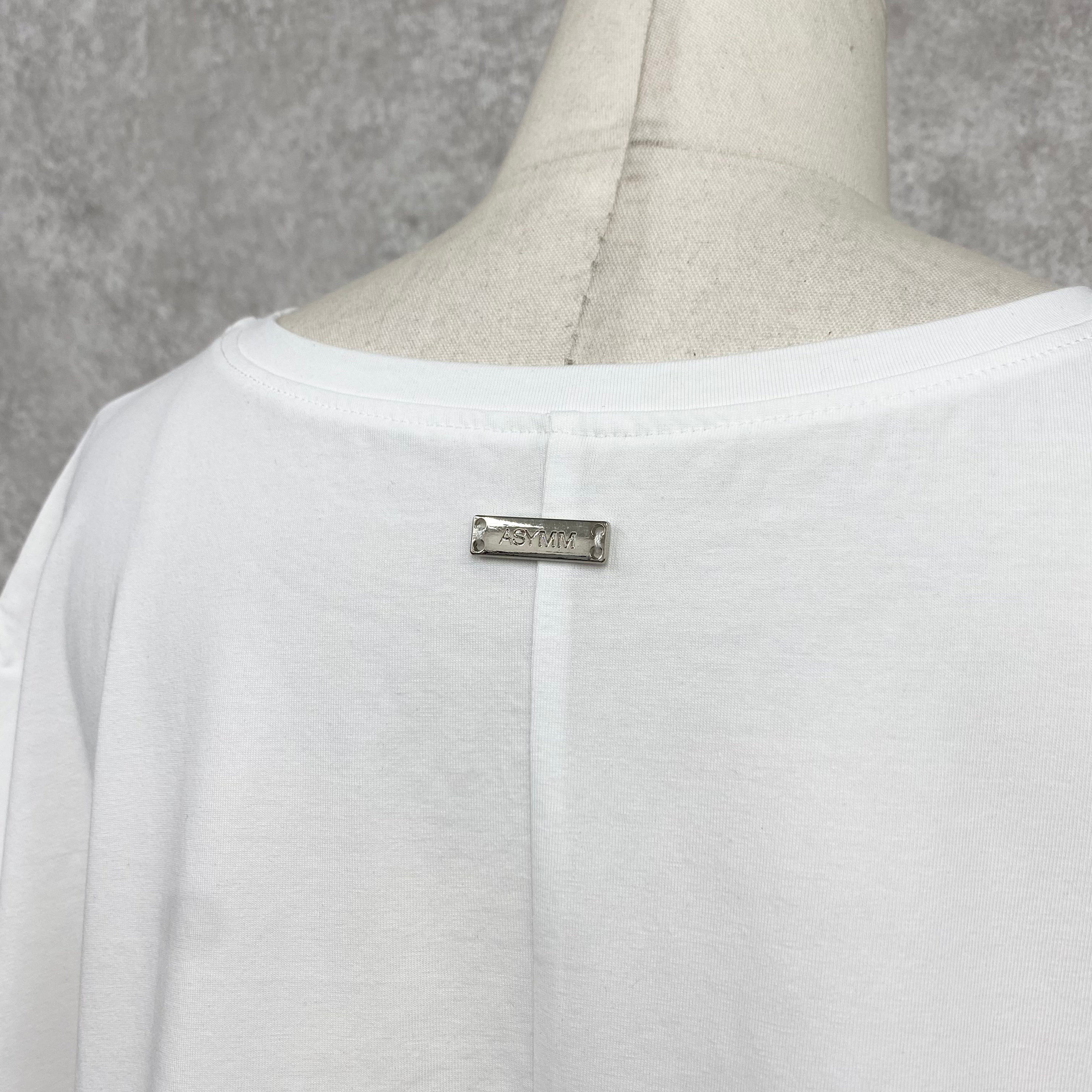 【ASYMM】NEAT TEE -white-