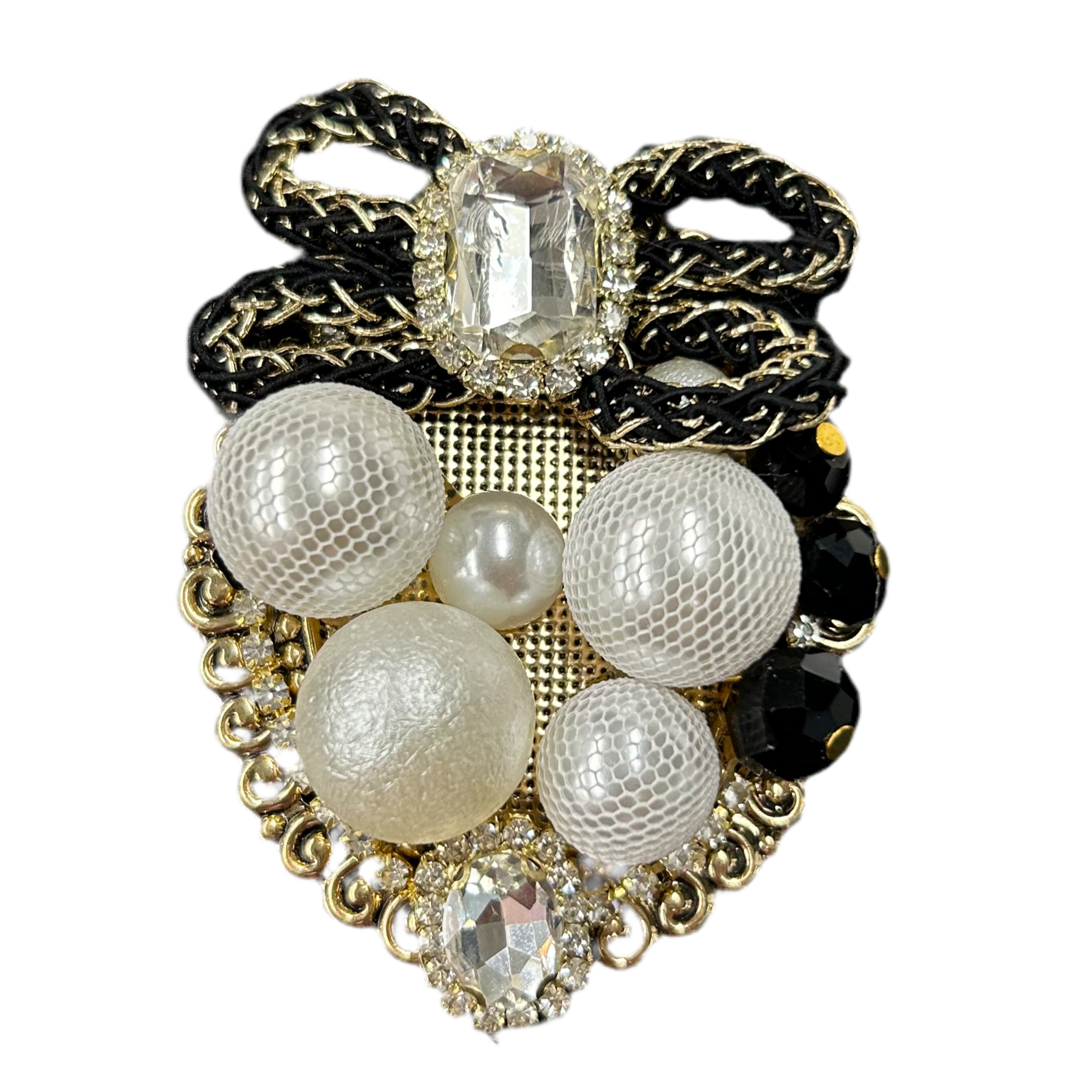 リボンパールマグネットブローチ ※6/18~24迄に順次発送予定