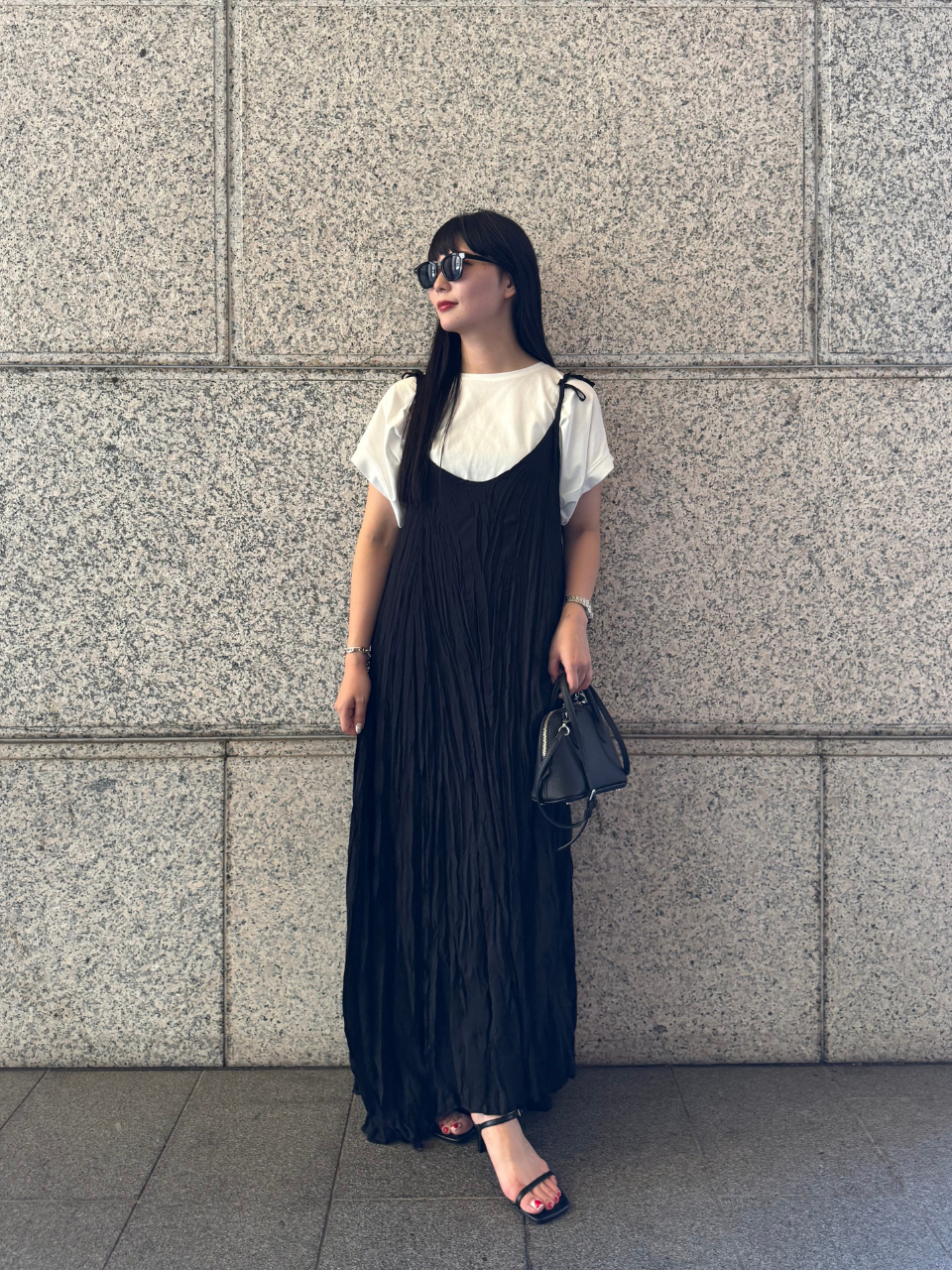 【ASYMM】CRUSHÉ DRESS -black-