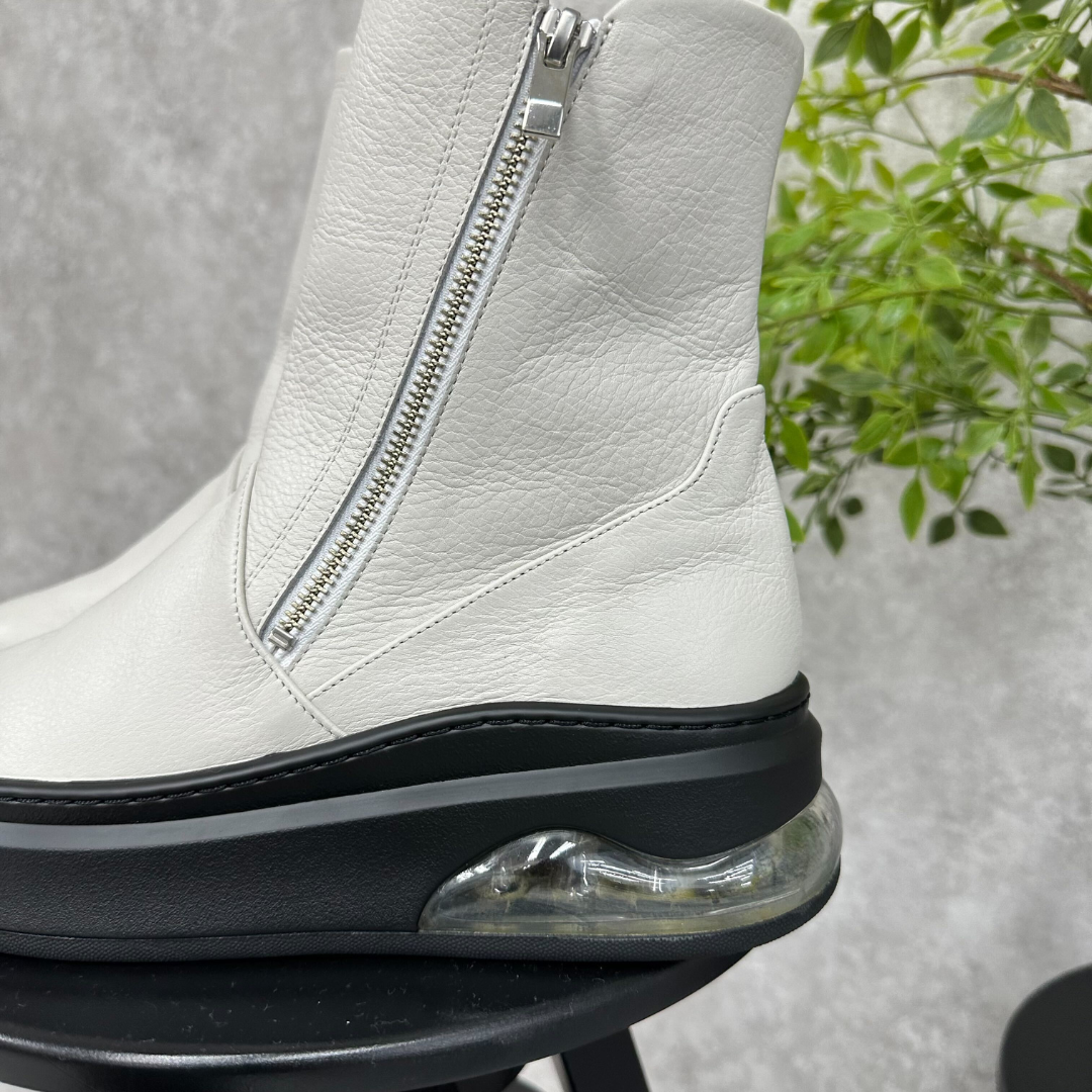 【予約販売】Wファスナーブーツ -ホワイト- ※7月下旬〜8月上旬より順次発送予定